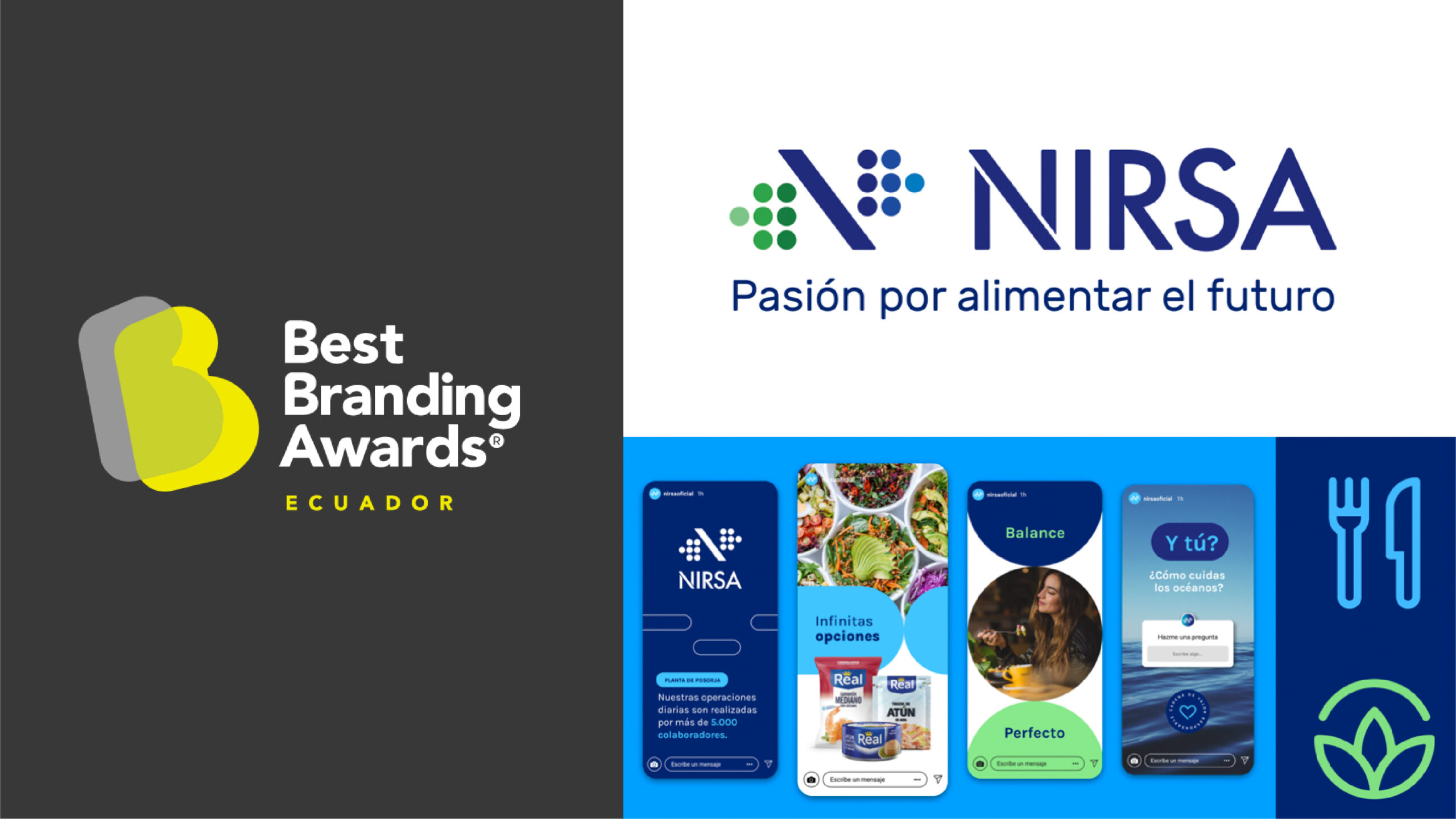 Nirsa es galardonado en los Best branding awards ecuador