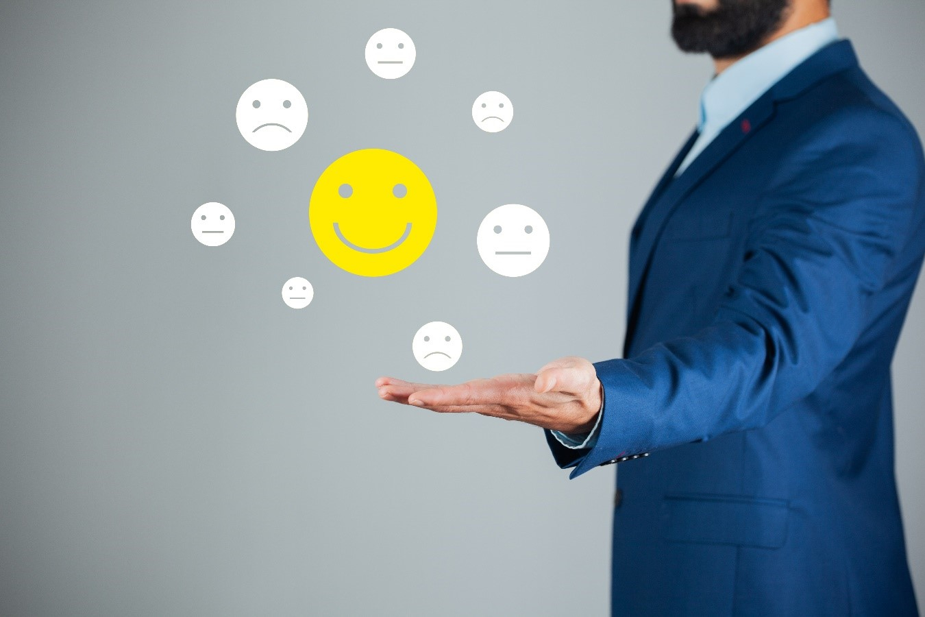 Gráfico de emociones y expectativas del cliente.