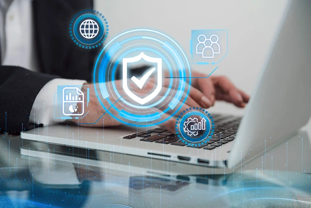 Representación de seguridad digital y protección de datos personales.