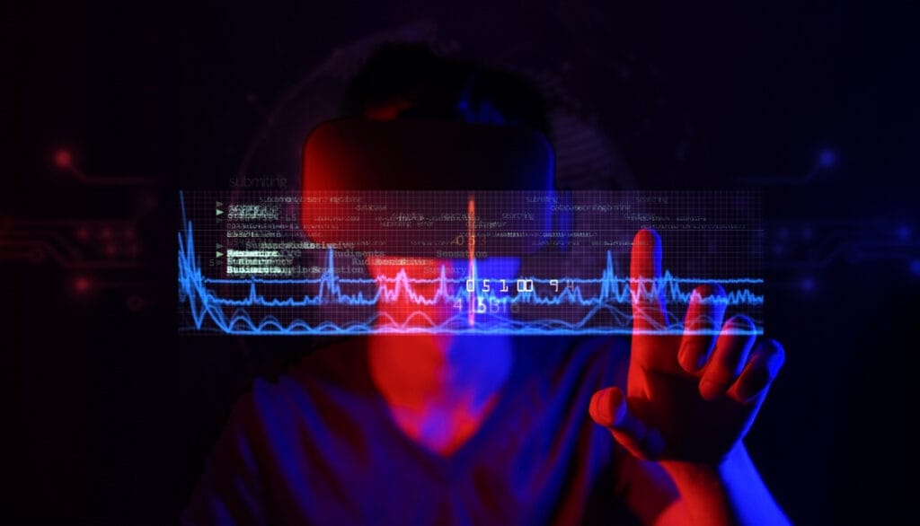 Usuario de realidad virtual con efectos sonoros inmersivos